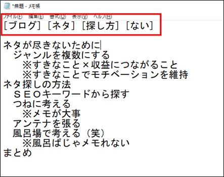 思いついたキーワードを書き並べます