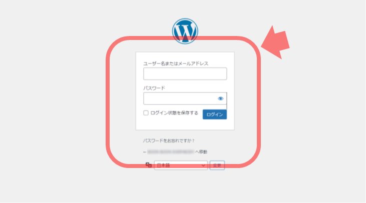  WordPress の管理画面にログイン